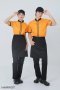 Black-Orange Waiter & Waitress Shirt