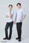 White-Blue Waiter & Waitress Shirt