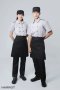 Grey Stripe Double Row Buttons Waiter & Waitress Shirt