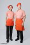 Orange Scoth Double Row Buttons Waiter & Waitress Shirt