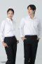 เสื้อพนักงานเสิร์ฟ เสื้อเสิร์ฟ เสื้อเชิ้ต เสื้อฟอร์ม เสื้อพนักงานต้อนรับ ชุดพนักงานเสิร์ฟ แขนยาว สีขาว (SHI5102)
