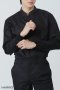 เสื้อพนักงานเสิร์ฟ ชุดพนักงานเสิร์ฟ คอจีน แขนยาว สีดำ (SHI5112)