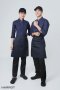 เสื้อพนักงานเสิร์ฟ คอจีน สีกรม แขนยาว 4 ส่วน