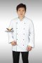 Green piping White Chef Jacket