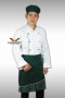 Green piping White Chef Jacket