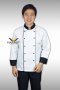Black Colar& Cuffs White Chef Jacket