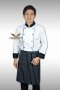 Black Colar& Cuffs White Chef Jacket