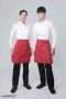 Red Chalk Stripe Half Short Apron