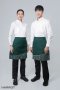 Green Chalk Stripe-Green Half Short Apron