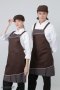 Brown Chalk Stripe-Brown Full Apron