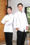 White - Black HERO Long Sleeve Chef Jacket (FSS0231)
