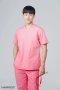 ชุดสครับ คอวี สีชมพู (เสื้อ+กางเกง) (HPG0155)