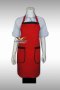 ผ้ากันเปื้อน ผ้ากันเปื้อนเชฟ ผ้ากันเปื้อนพ่อครัว ผ้ากันเปื้อนกุ๊ก ผ้ากันเปื้อนเสิร์ฟ เต็มตัว สีแดงกุ๊นดำ (FSA0901)