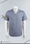 ชุดสครับ ชุดพยาบาล คอวี สีเทา (เสื้อ+กางเกง) (HPG0158)