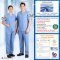 ชุดสครับ ชุดพยาบาล สีฟ้าอ่อน (เสื้อ+กางเกง) (HPG0153)