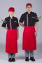 เสื้อกุ๊ก เสื้อเชฟ ชุดเชฟ เสื้อพ่อครัว แขนสั้น สีดำ แต่งลายธงชาติ (FSS0142)