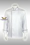 เสื้อกุ๊ก เสื้อเชฟ ชุดเชฟ เสื้อพ่อครัว แขนยาว สีขาวกุ๊นดำ (FSS0202)
