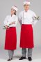 Red piping white long sleeve chef jacket