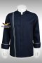 Dark Blue Oxford Long Sleeve Chef Jacket