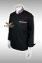 เสื้อกุ๊ก เสื้อเชฟ ชุดเชฟ  เสื้อพ่อครัว แขนยาว สีดำปกลายธงชาติ กระเป๋าเจาะลายธงชาติ (FSS0402)