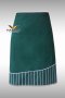 ผ้ากันเปื้อน ผ้ากันเปื้อนเชฟ ผ้ากันเปื้อนพ่อครัว ผ้ากันเปื้อนกุ๊ก ผ้ากันเปื้อนเสิร์ฟ ครึ่งสั้น สีเขียว แต่งลายลาครัวเขียว (FSA0153)
