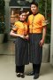 Black-Orange Waiter & Waitress Shirt
