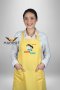 Yellow Full apron with embroidered I love dad