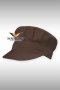 Brown Pleated Baseball Hat