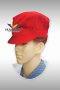 Red Pleated Baseball Hat