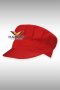 Red Pleated Baseball Hat