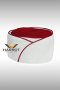 RED PIPING WHITE JAPANESE CHEF HAT