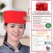 WHITE NET-RED JAPANESE CHEF HAT