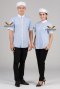 White-Blue Waiter & Waitress Shirt