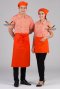 Orange Scoth Double Row Buttons Waiter & Waitress Shirt