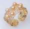 Approx. 10.0 - 11.0 mm, Gold South Sea Pearl, Luxury Design Bangle