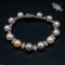 Approx. 9.0 mm, Freshwater Pearl, Station Pearl Bracelet (Scarab Clasp)