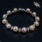 Approx. 9.0 mm, Freshwater Pearl, Station Pearl Bracelet (Scarab Clasp)