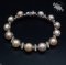 Approx. 9.0 mm, Freshwater Pearl, Station Pearl Bracelet (Scarab Clasp)