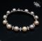 Approx. 9.0 mm, Freshwater Pearl, Station Pearl Bracelet (Scarab Clasp)