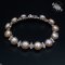 Approx. 9.0 mm, Freshwater Pearl, Station Pearl Bracelet (Scarab Clasp)