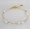 Approx. 5.0 mm, Freshwater Pearl, Station Double Pearl Bracelet