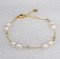 Approx. 5.0 mm, Freshwater Pearl, Station Double Pearl Bracelet