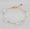 Approx. 5.0 mm, Freshwater Pearl, Station Double Pearl Bracelet