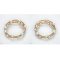 Approx. 7.0 - 8.0 mm, White South Sea Pearl, Alternating Sizes Station Pearl Spring Beads Bangle