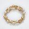 Approx. 7.0 - 8.0 mm, South Sea Pearl, Alternating Sizes Station Pearl Spring Beads Bangle