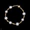 Approx. 7.0 mm, Freshwater Pearl, Mother of Shell Flower Station Pearl Bracelet