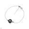Approx. 9.0 - 10.0 mm, Hanashinju Pearl, Tahitian Pearl, Full Drilled Pearl with Hole Covers, Needle Cable Chain Bracelet