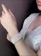 Approx. 5.5 - 6.0 mm, Freshwater Pearl, Four Strand Uniform Pearl Bracelet