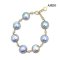 Approx. 13.0 mm up, Amami Oshima Mabe Pearl, Station Pearl & Diamond Bracelet