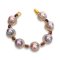 Approx. 12.0 - 13.0 mm, Edison Pearl, Pearl Halo Garnet Station Bracelet